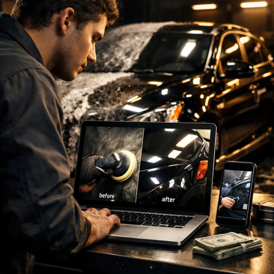 CAR DETAILING SYSTEM (CURSO EN VIDEO) + CURSO DE POLARIZADO  + 5 BONUS DE REGALO
